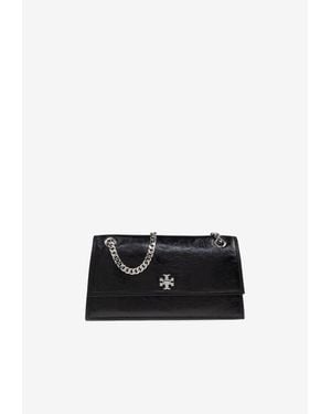 Tory Burch Kira Turnlock Grained Leather Crossbody Bag - Black