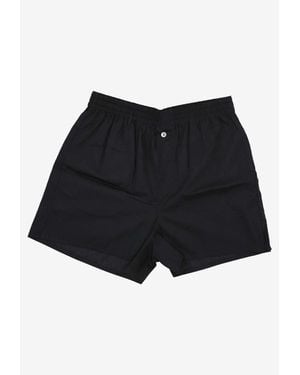 LA ROSE Button-Up Mini Shorts - Black
