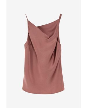 Alysi Sleeveless Draped Top - Pink