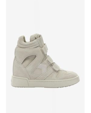 Isabel Marant High-Top Leather Sneakers - Natural
