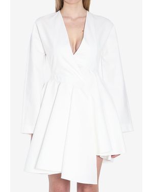 Alaïa Short Asymmetric Dress - White