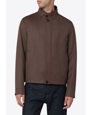 ZEGNA Wool Jacket - Brown