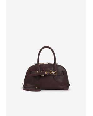 Miu Miu Aventure Nappa Leather Top Handle Bag - Brown