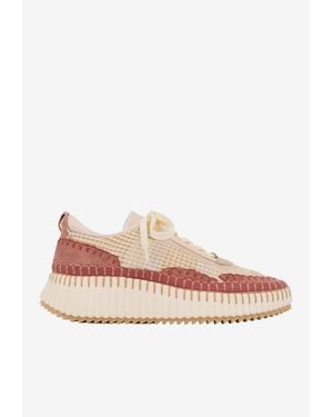 Chloé Nama Low-Top Sneakers - Pink