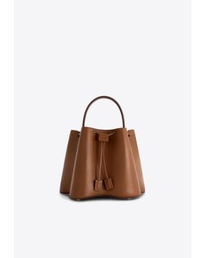Mlouye Mini Alto Calf Leather Bucket Bag - Brown