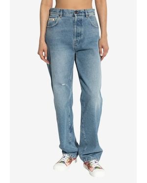 Moschino Boyfriend Washed Jeans - Blue