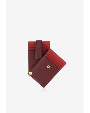 Mlouye Rotate Leather Double Cardholders - Red