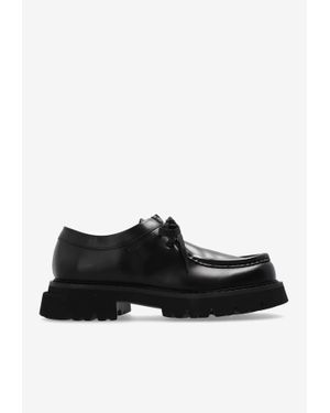 Ferragamo Deroy Leather Derby Shoes - Black