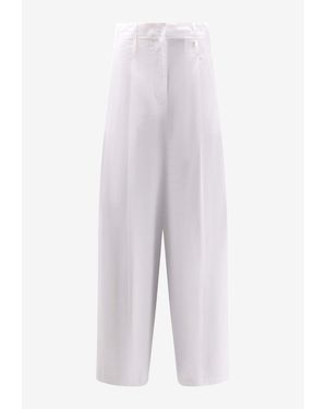 Alysi Straight-Leg Tailored Pants - White