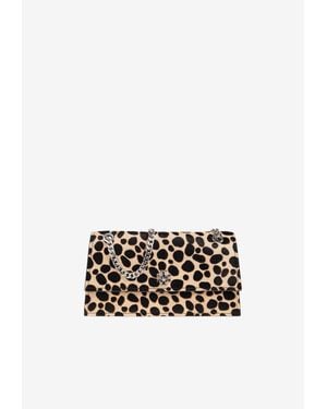 Tory Burch Kira Turnlock Calf Hair Bag - White