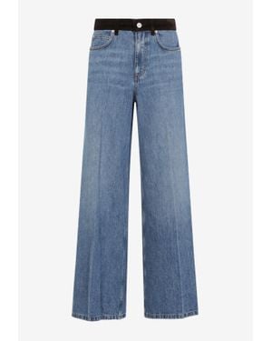 Marni Straight-Leg Jeans With Velvet Waistband - Blue