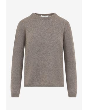 Co. Knitted Cashmere Blend Sweater - Gray