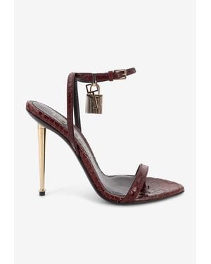 Tom Ford Padlock 105 Leather Sandals - Red