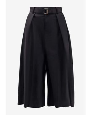 Sacai Belted Bermuda Shorts - Blue