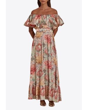 Dahlia Bianca Audrey Floral Maxi Dress - Multicolor