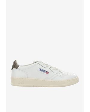 Autry Medalist Low Natural Leather Sneakers - White