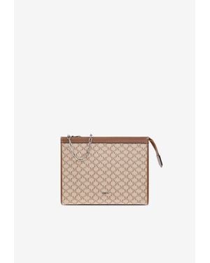 Max Mara Small Monogram Jacquard Pouch Bag - White