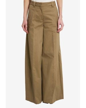Thelatest Alma High-Rise Wide-Leg Pants - Brown