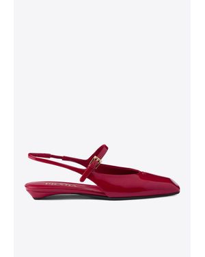 Prada Slingback Ballet Flats - Red