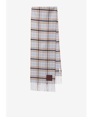 Chloé Highlanding Checked Cashmere Scarf - White