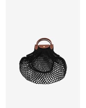 Longchamp Small La Pliage Filet Bag - Black