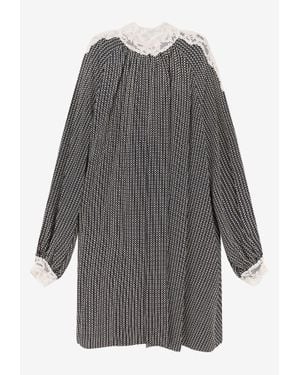 Chloé Silk Mini Dress - Grey