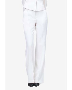 McQueen High-Waist Tailored Pants - White
