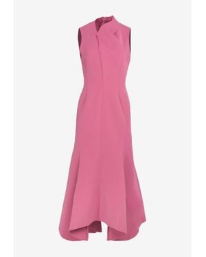 Acler Chalkstone Asymmetric Midi Dress - Pink