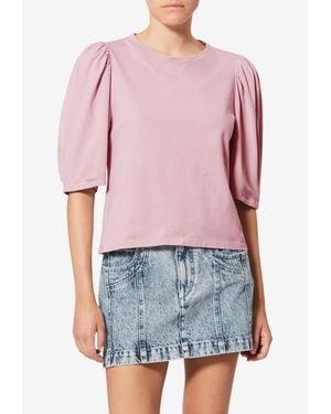 Isabel Marant Maeliss Balloon-Sleeved Blouse - Red