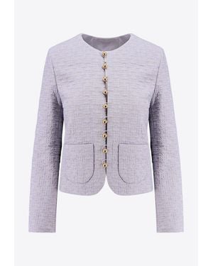 Celine Triomphe Boutis Chelsea Striped Jacket - Purple