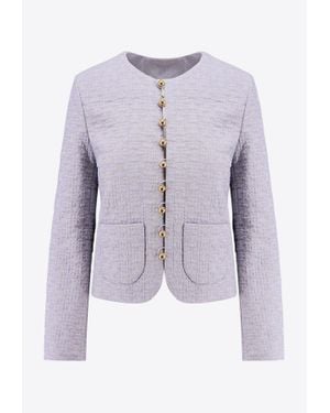 Celine Triomphe Boutis Chelsea Striped Jacket - Purple