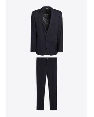 Dolce & Gabbana Single-Breasted Wool Suit - Blue