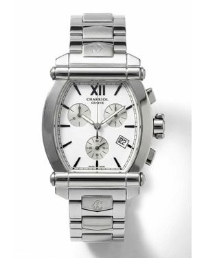 Charriol Colvmbvs Chrono Tonneau 35Mm Stainless Steel Watch - Gray