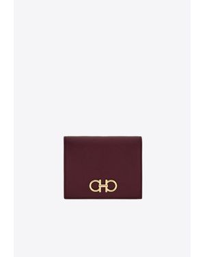 Ferragamo Gancini Compact Wallet - Purple