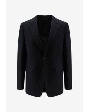 Celine Single-Breasted Classic Wool Blazer - Black