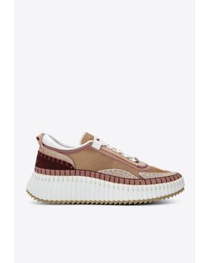 Chloé Nama Low-Top Sneakers - Brown