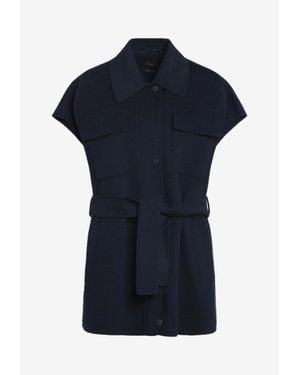 Weekend by Maxmara Elegia Wool Blend Top - Blue