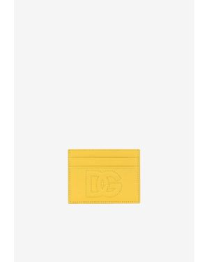 Dolce & Gabbana Dg Logo Leather Cardholder - Yellow
