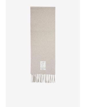 Jacquemus L'Écharpe Cavallo Wool Scarf - White
