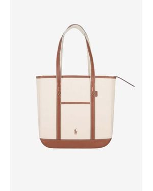 Ralph Lauren Medium Canvas Tote Bag - Pink