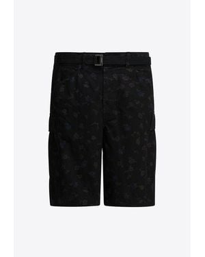 Sacai Printed Bermuda Shorts - Black
