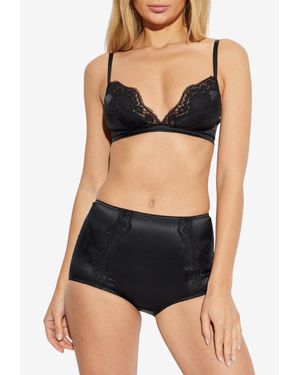 Dolce & Gabbana Lace-Insert Bra - Black