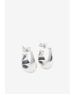 Lemaire Mini Curved Drop Earrings - White