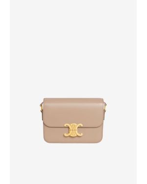 Celine Teen Triomphe Crossbody Bag - White