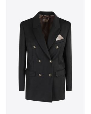 Elisabetta Franchi Double-Breasted Blazer - Black
