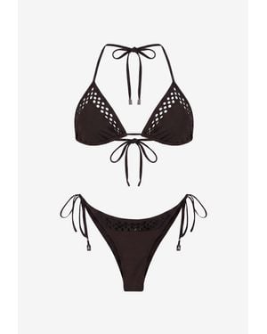 The Attico Il Primo High-Cut Bikini - White