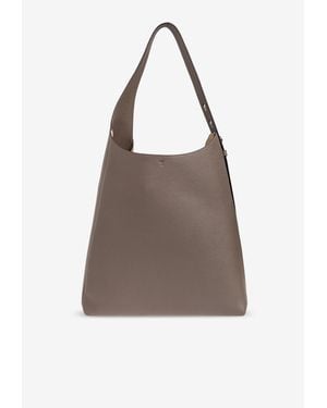 Tory Burch Large Romy Pebbled Leather Shoulder Bag - Brown