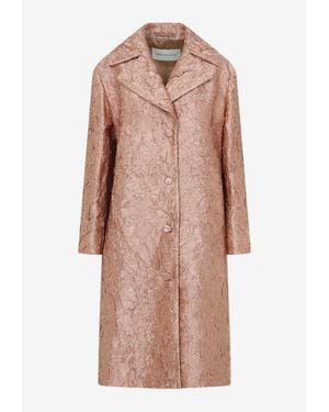 Dries Van Noten Ricca Single-Breasted Coat - Pink