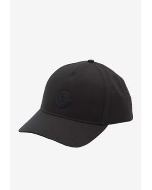 Moncler Logo Patch Baseball Cap - Black