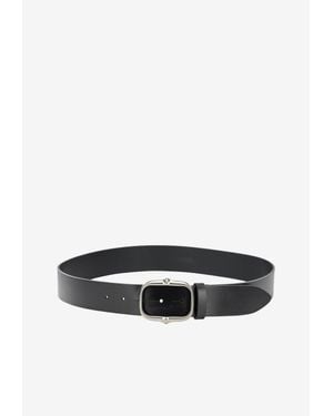 Isabel Marant Holis Leather Buckled Belt - White